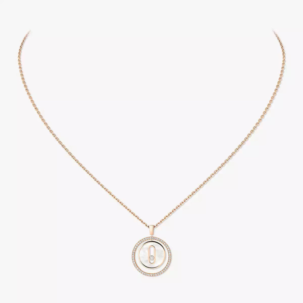 [Luxe Jewellery] Lucky Move Diamond Necklace in Rose Gold and White Mother-of-Pearl