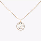 [Luxe Jewellery] Lucky Move Diamond Necklace in Rose Gold and White Mother-of-Pearl