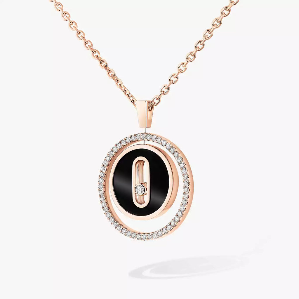[Luxe Jewellery] Lucky Move Diamond Necklace in Rose Gold and White Mother-of-Pearl