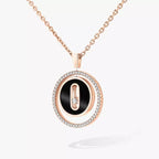 [Luxe Jewellery] Lucky Move Diamond Necklace in Rose Gold and White Mother-of-Pearl