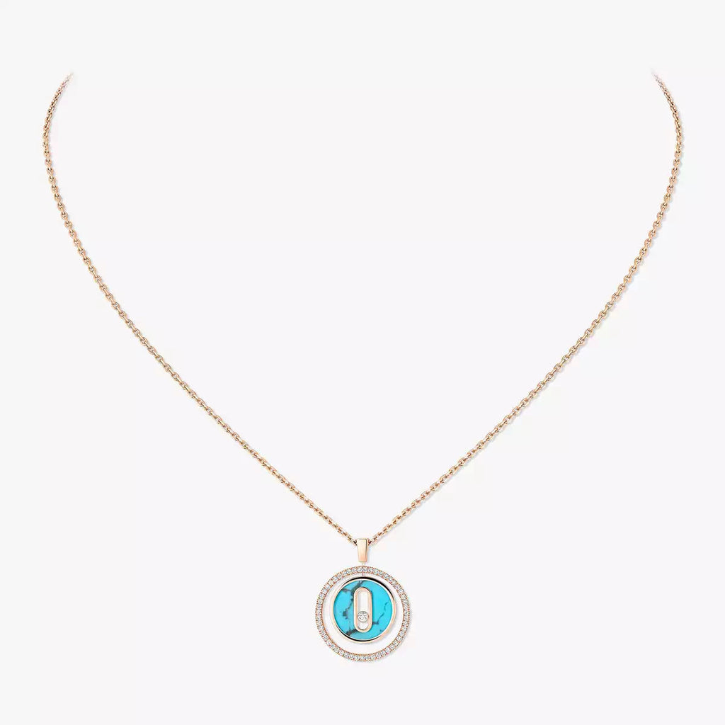 [Luxe Jewellery] Lucky Move Diamond Necklace in Rose Gold and White Mother-of-Pearl