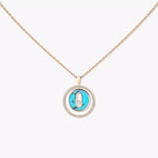 [Luxe Jewellery] Lucky Move Diamond Necklace in Rose Gold and White Mother-of-Pearl