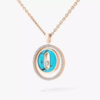 [Luxe Jewellery] Lucky Move Diamond Necklace in Rose Gold and White Mother-of-Pearl