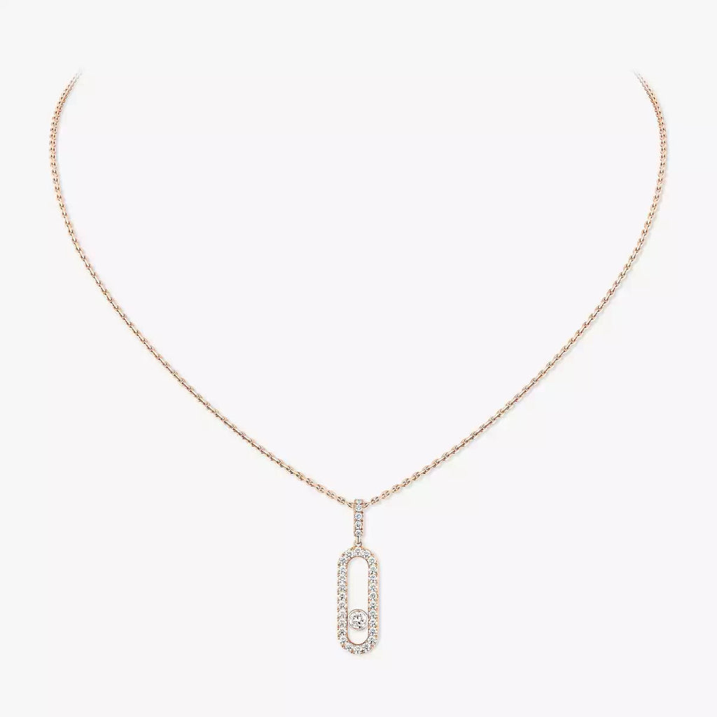 [Luxe Jewellery] Move Uno Diamond Necklace in Rose Gold