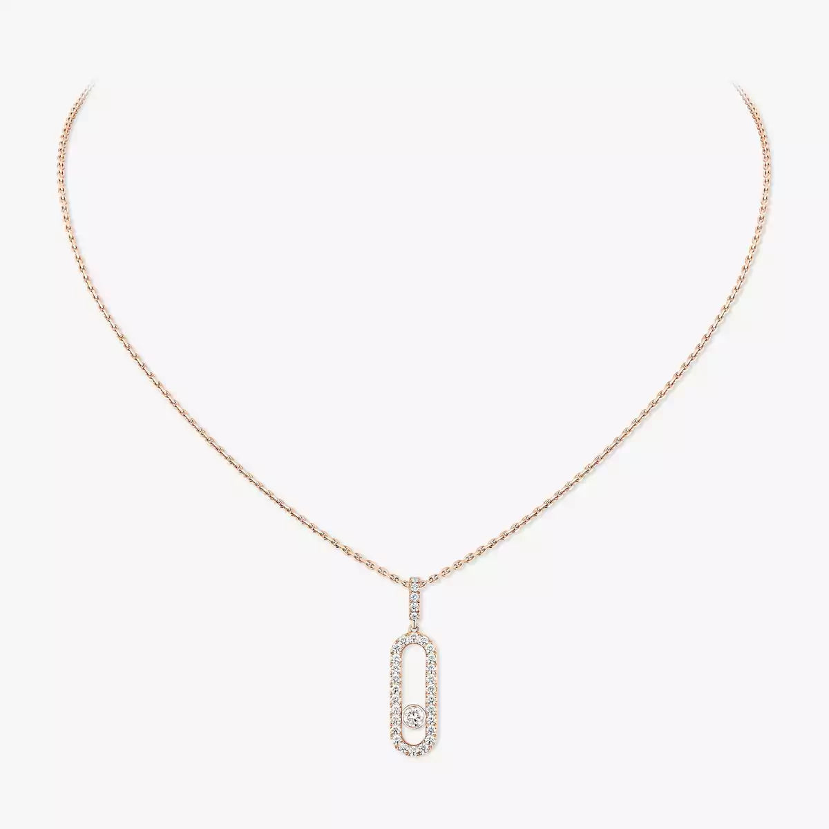 [Luxe Jewellery] Move Uno Diamond Necklace in Rose Gold