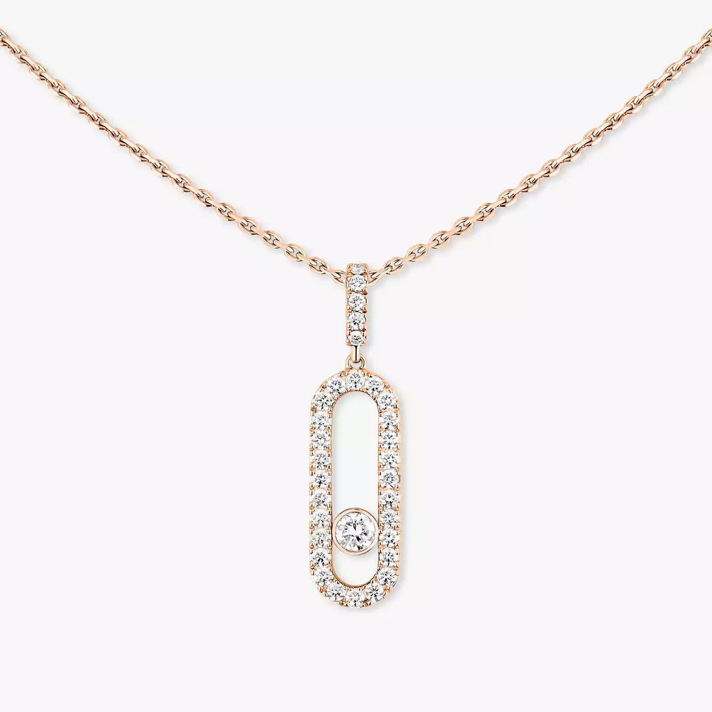 [Luxe Jewellery] Move Uno Diamond Necklace in Rose Gold