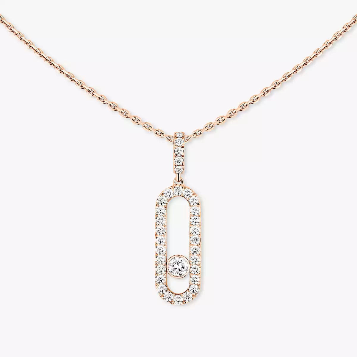 [Luxe Jewellery] Move Uno Diamond Necklace in Rose Gold