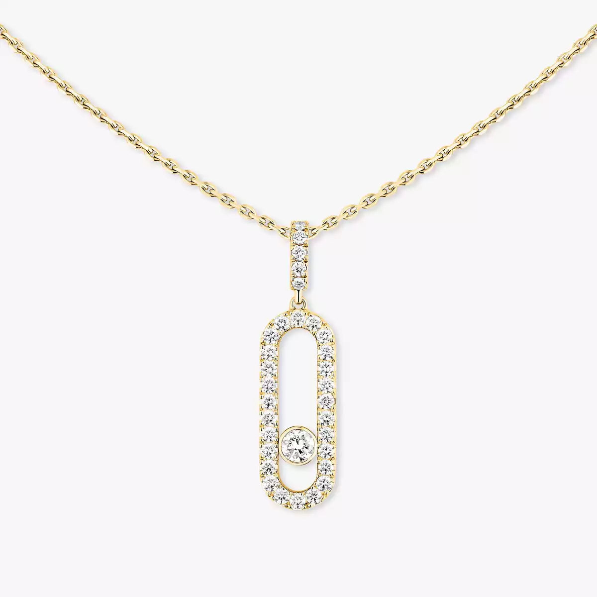 [LUXE JEWELRY]Move Uno Diamond Necklace in Rose Gold