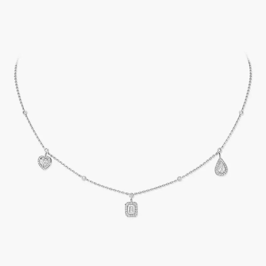 [Luxe Jewellery] My Twin Diamond Necklace in Silver