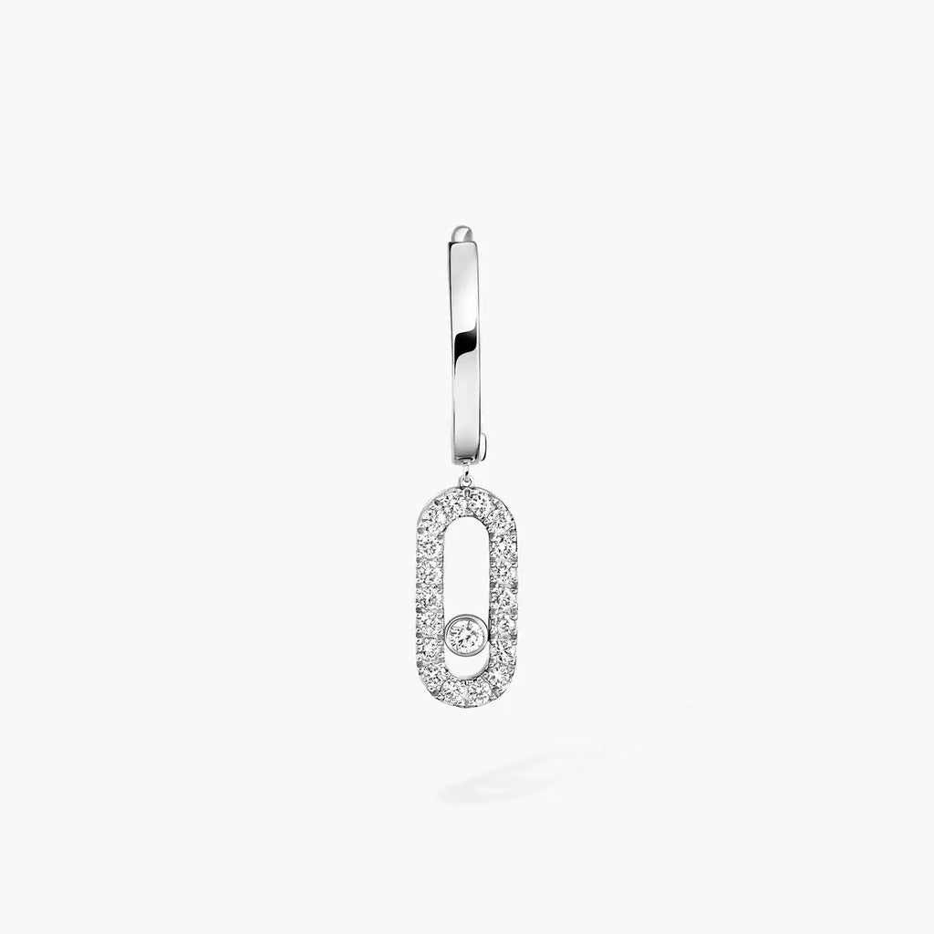 [LUXE JEWELRY]Move Uno Single Diamond Hoop Earring