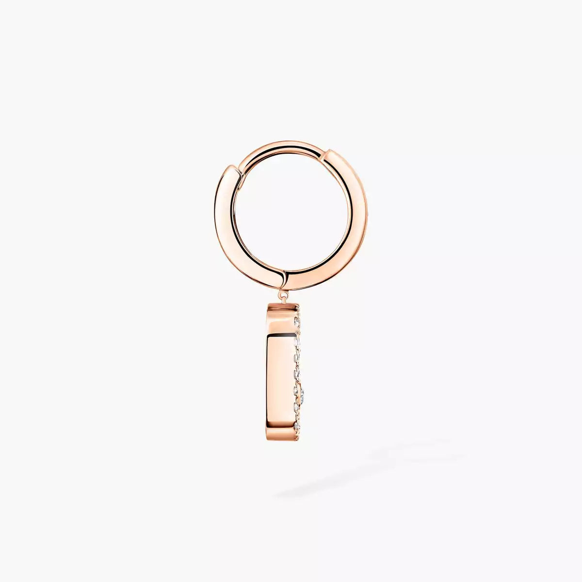 [LUXE JEWELRY]Move Uno Single Diamond Hoop Earring