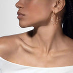 [[Luxe Jewellery] Move Link Diamond Hoop Earrings