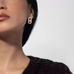 [Luxe Jewellery] So Move Pave_-Set Diamond Earrings in Silver