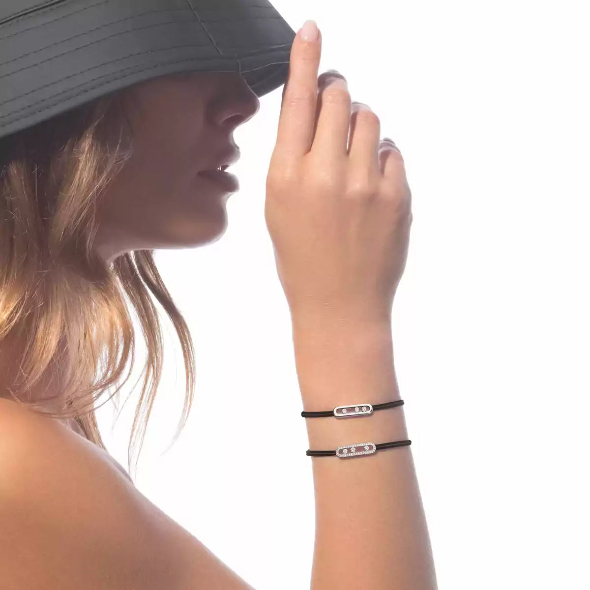 [LUXE JEWELRY]Messika Care(s) pink cord pavé bracelet