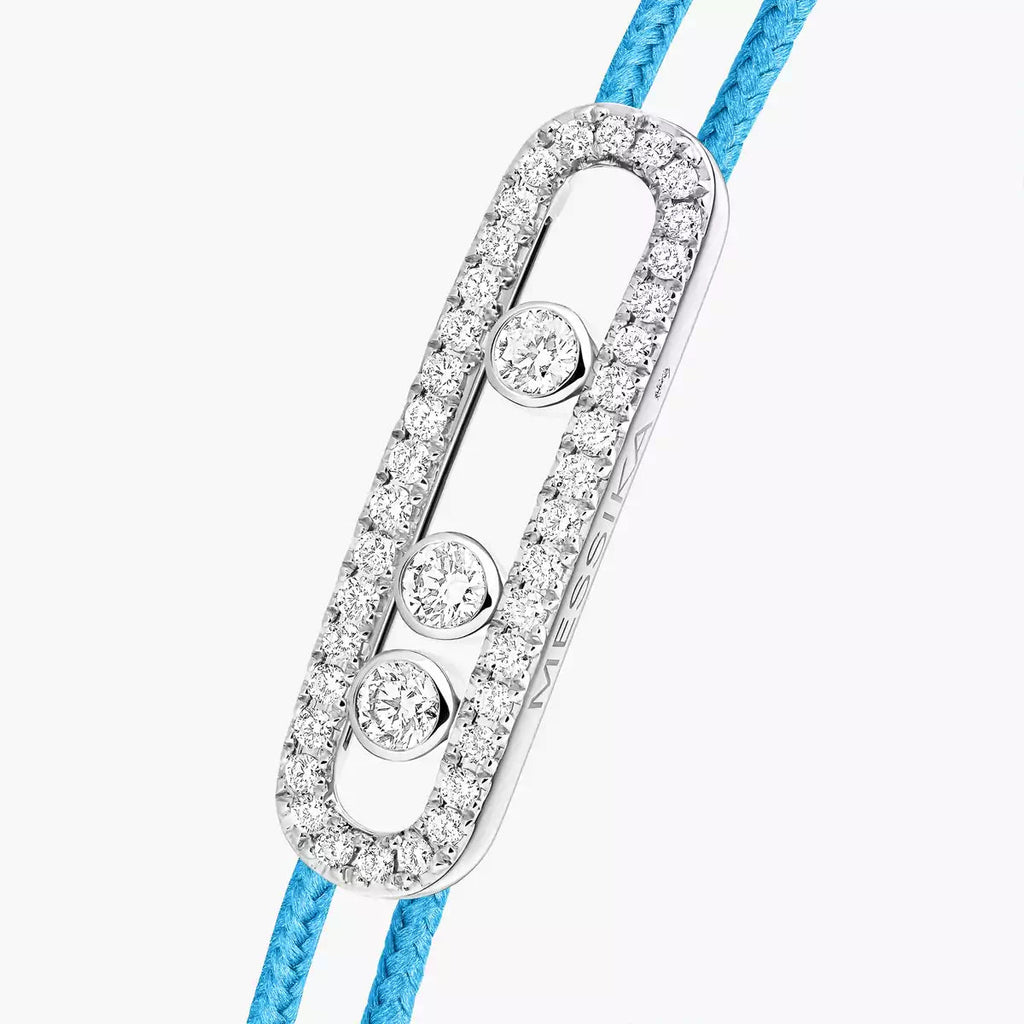 [Luxe Jewellery] Messika Care(s) pink cord pavé bracelet