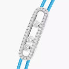 [Luxe Jewellery] Messika Care(s) pink cord pavé bracelet