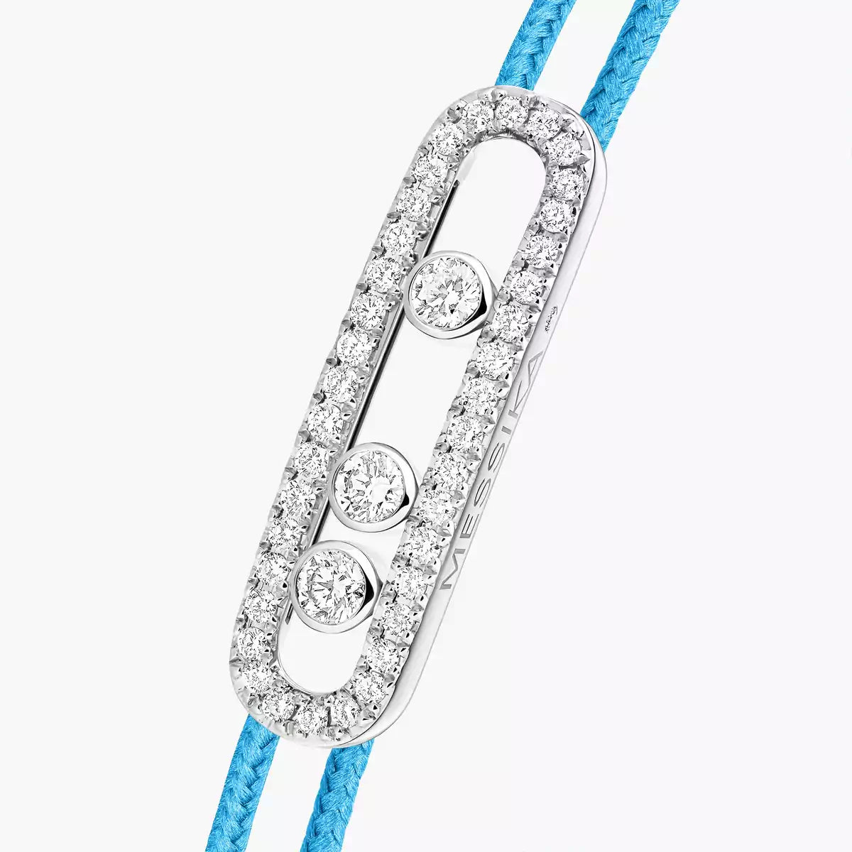 [Luxe Jewellery] Messika Care(s) pink cord pavé bracelet