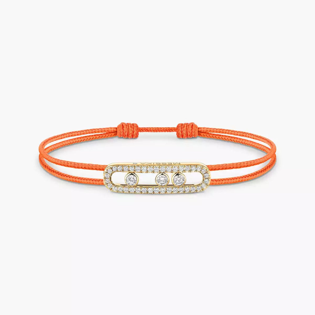 [LUXE JEWELRY]Messika Care(s) pink cord pavé bracelet