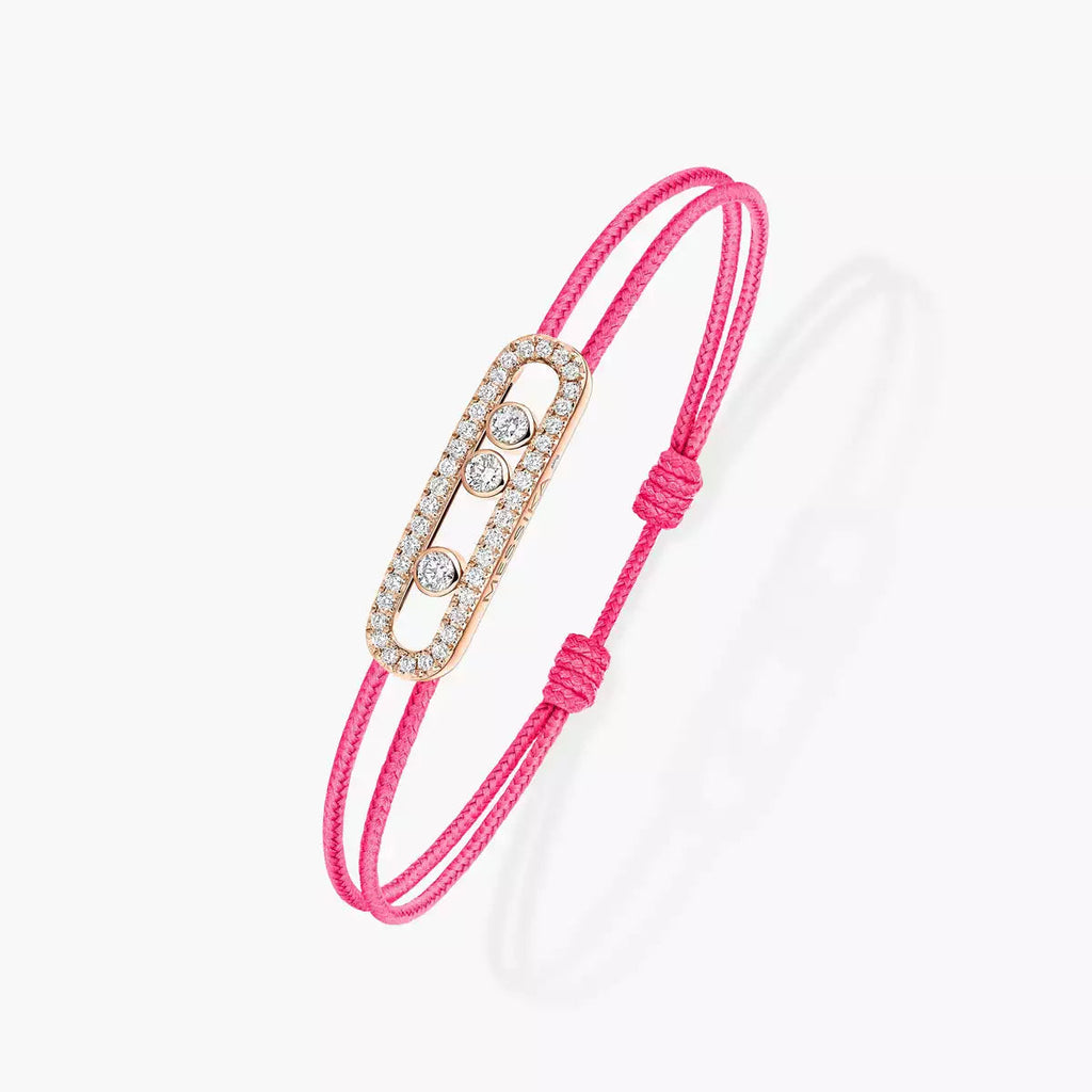 [LUXE JEWELRY]Messika Care(s) pink cord pavé bracelet