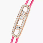 [LUXE JEWELRY]Messika Care(s) pink cord pavé bracelet