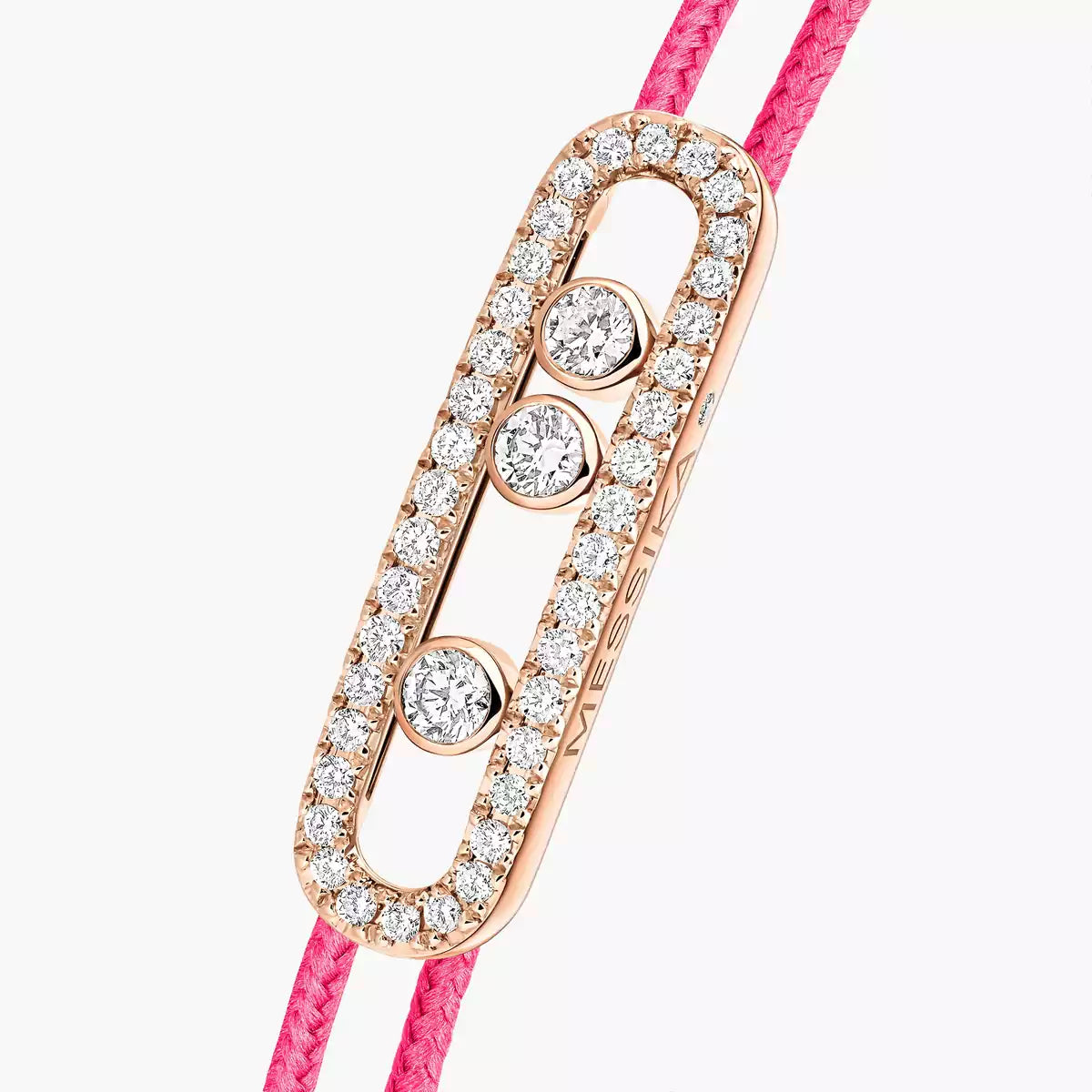 [LUXE JEWELRY]Messika Care(s) pink cord pavé bracelet
