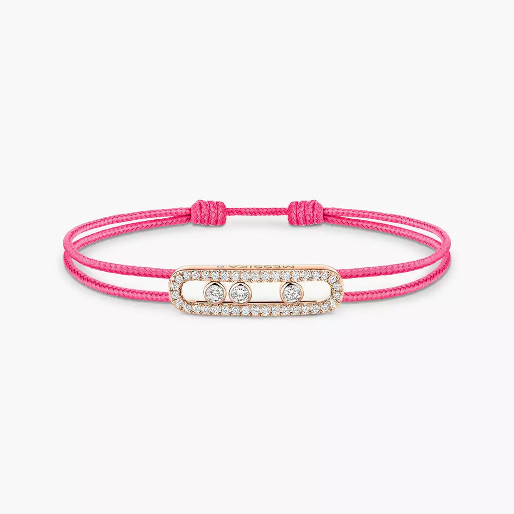 [LUXE JEWELRY]Messika Care(s) pink cord pavé bracelet