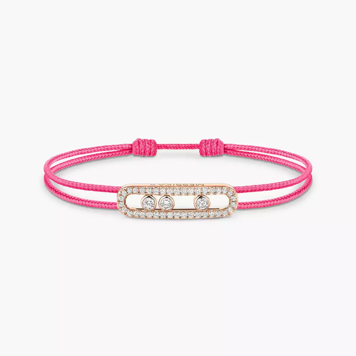 [LUXE JEWELRY]Messika Care(s) pink cord pavé bracelet
