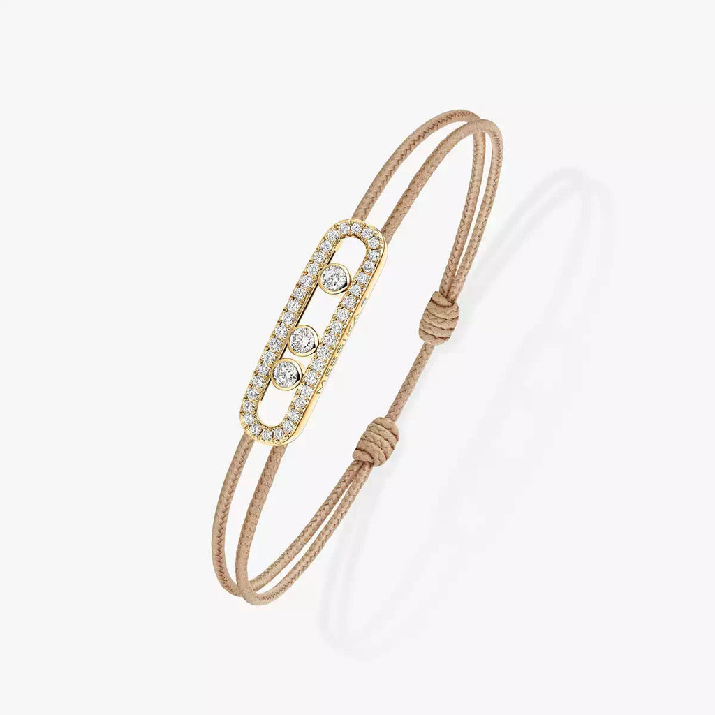 [LUXE JEWELRY]Messika Care(s) pink cord pavé bracelet