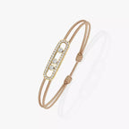 [LUXE JEWELRY]Messika Care(s) pink cord pavé bracelet