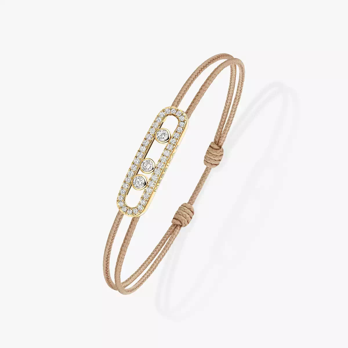 [LUXE JEWELRY]Messika Care(s) pink cord pavé bracelet