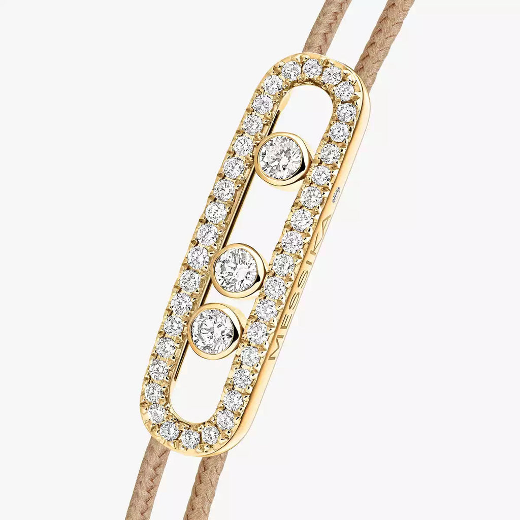 [LUXE JEWELRY]Messika Care(s) pink cord pavé bracelet