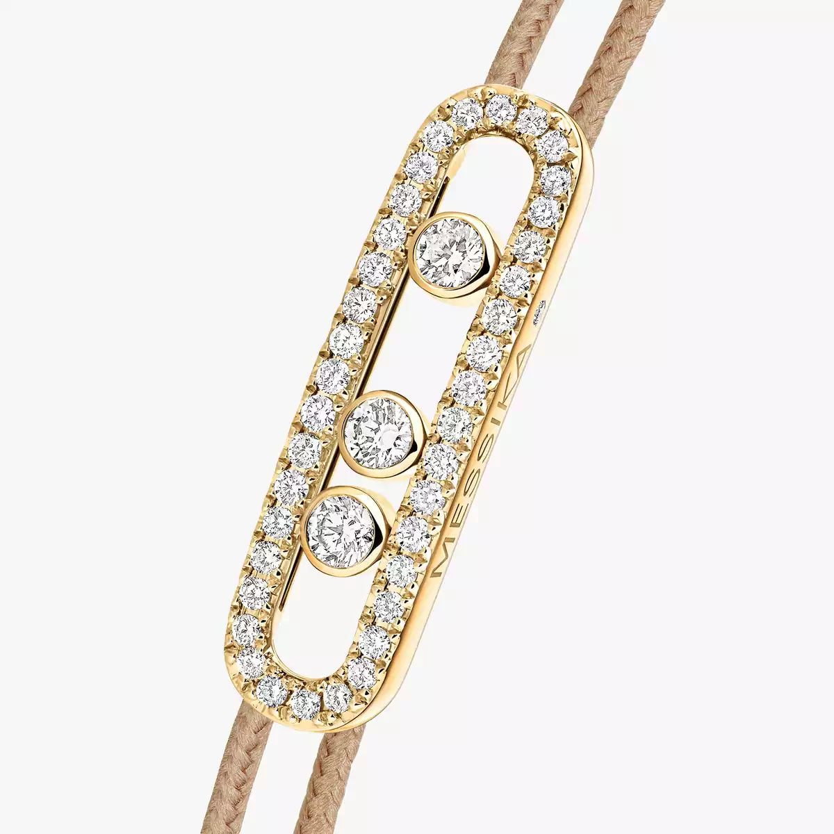 [LUXE JEWELRY]Messika Care(s) pink cord pavé bracelet