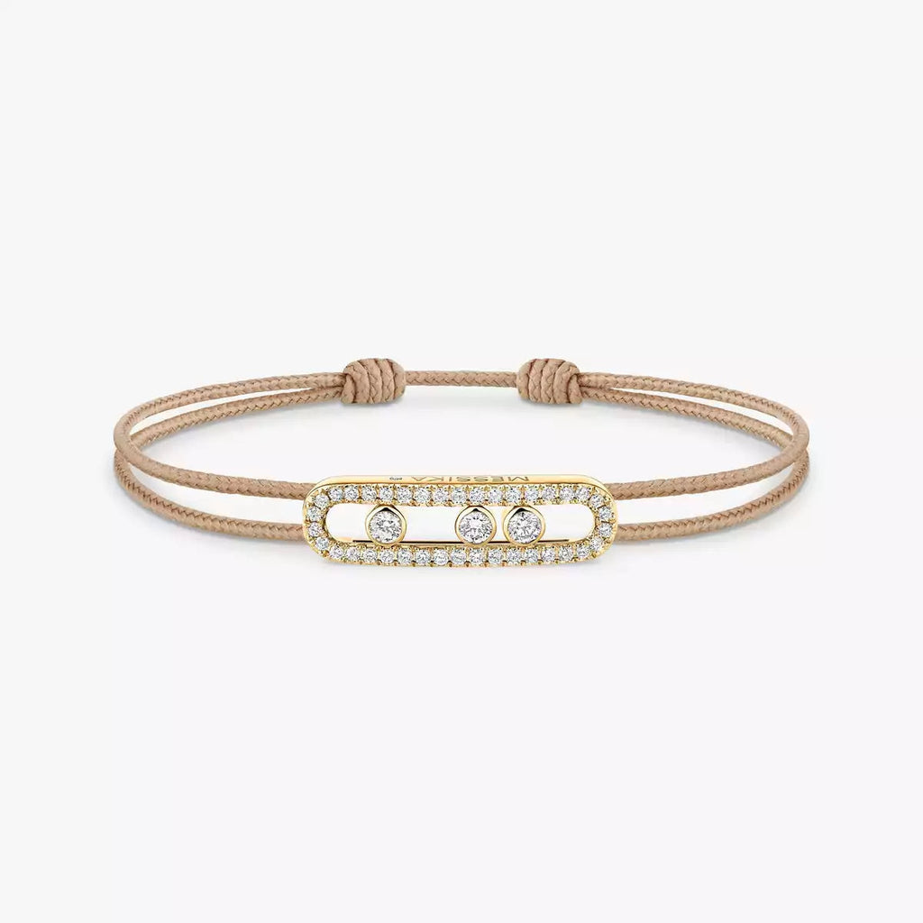 [LUXE JEWELRY]Messika Care(s) pink cord pavé bracelet