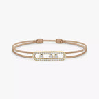 [LUXE JEWELRY]Messika Care(s) pink cord pavé bracelet