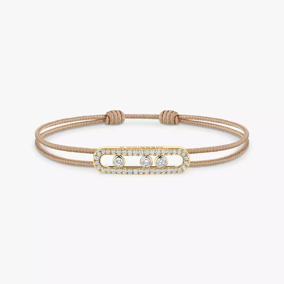 [LUXE JEWELRY]Messika Care(s) pink cord pavé bracelet