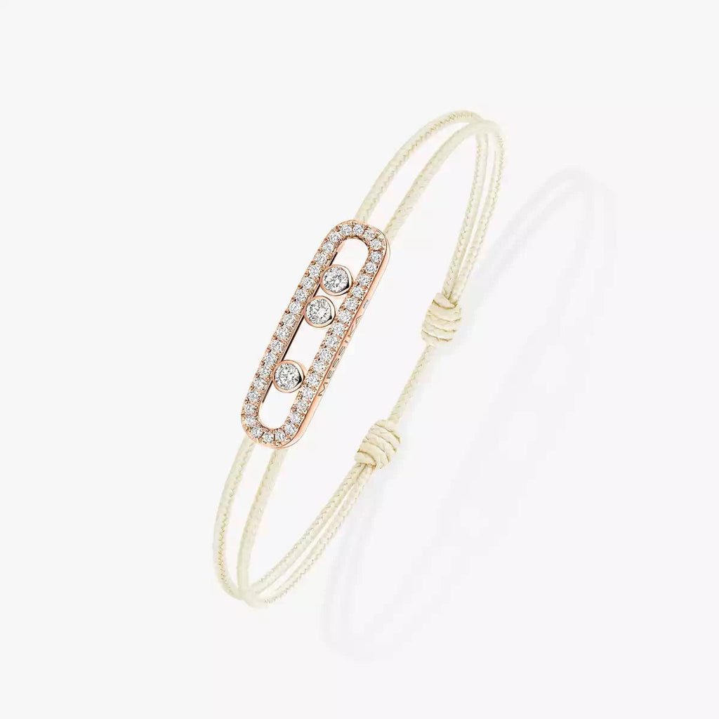 [LUXE JEWELRY]Messika Care(s) pink cord pavé bracelet