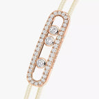 [LUXE JEWELRY]Messika Care(s) pink cord pavé bracelet