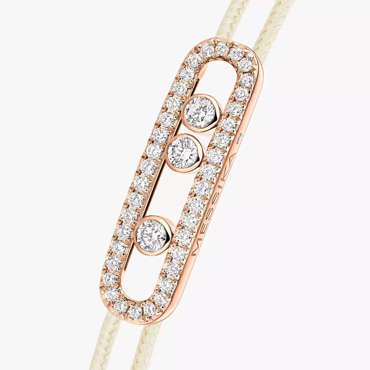 [LUXE JEWELRY]Messika Care(s) pink cord pavé bracelet