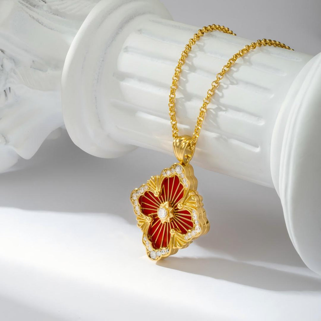 [LUXE JEWELRY] OPERA TULLE ENAMEL NECKLACE