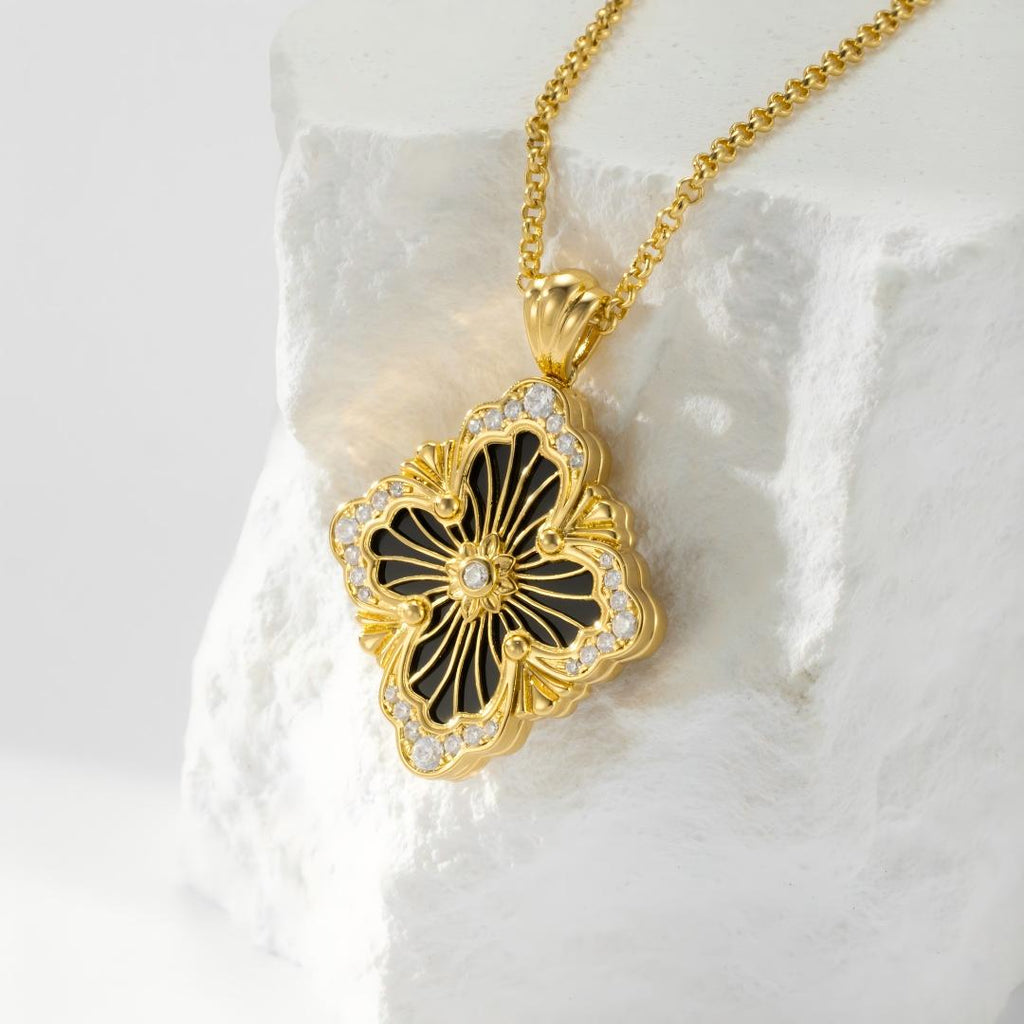 [LUXE JEWELRY] OPERA TULLE ENAMEL NECKLACE