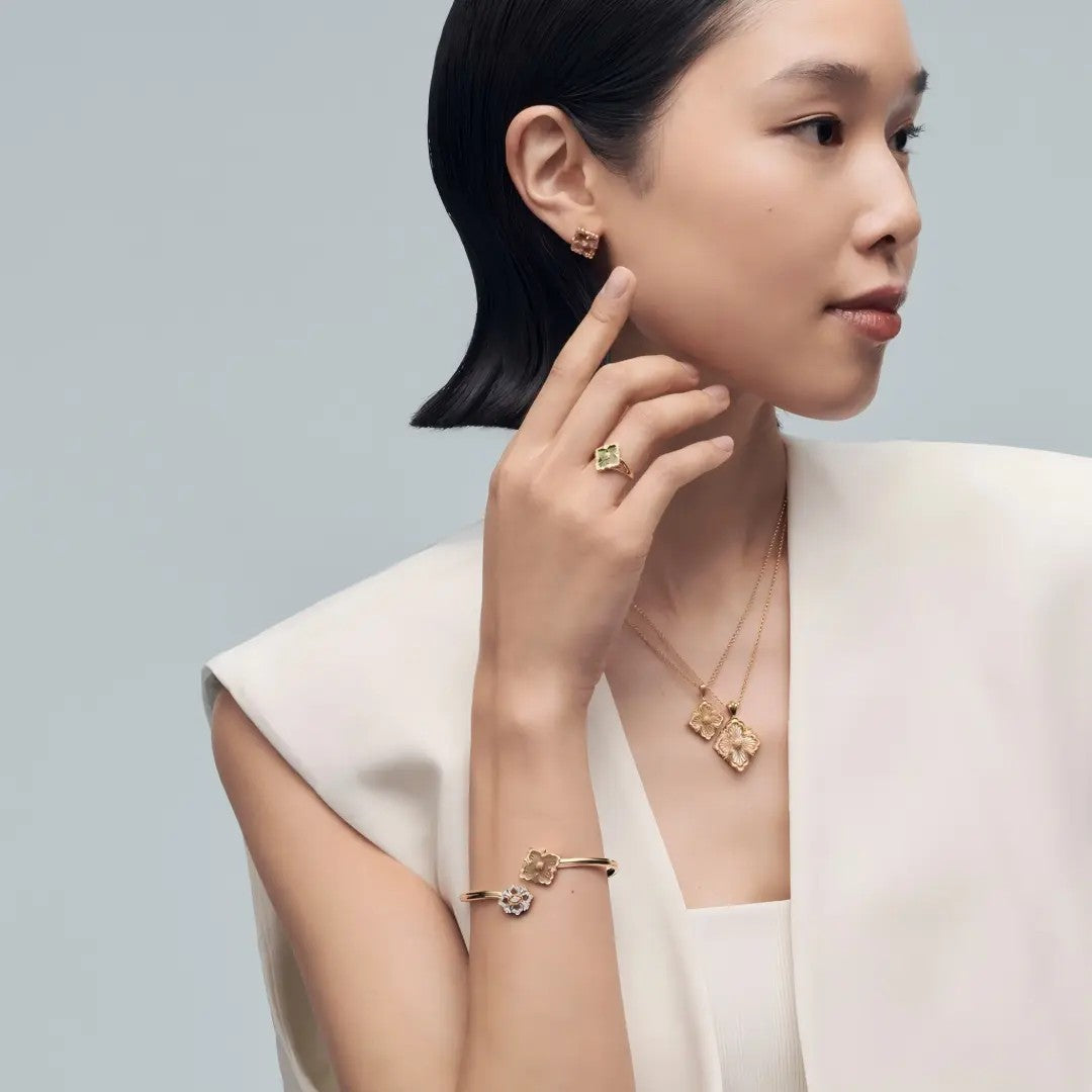 [LUXE JEWELRY] OPERA TULLE  RING WITH  ENAMEL BACKGROUND