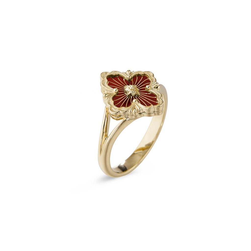 [LUXE JEWELRY] OPERA TULLE  RING WITH  ENAMEL BACKGROUND