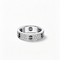 [LUXE JEWELRY] LOVE RING 5.5MM DIAMONDS PAVED CERAMIC