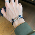 [LUXE JEWELRY]CLOVER 5 MOTIF PIETERSITE BRACELET COLLECTION
