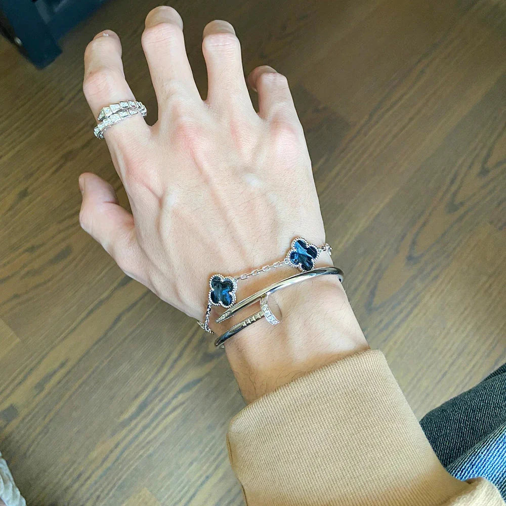 [LUXE JEWELRY]CLOVER 5 MOTIF PIETERSITE BRACELET COLLECTION