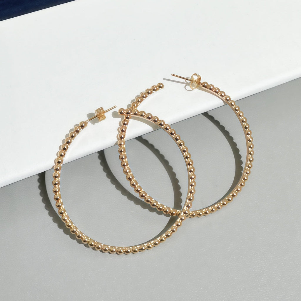 [LUXE JEWELRY] SMOOTH BEAD STUD EARRINGS