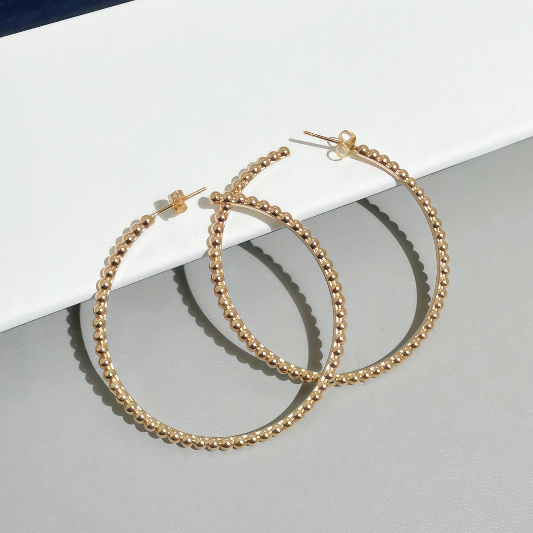 [LUXE JEWELRY] SMOOTH BEAD STUD EARRINGS