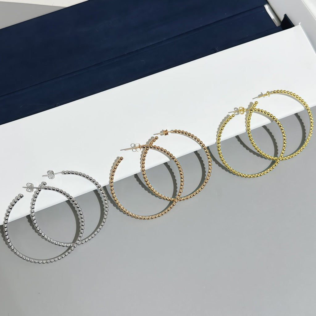 [LUXE JEWELRY] SMOOTH BEAD STUD EARRINGS