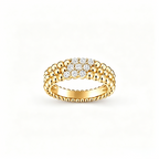 [LUXE JEWELRY] THREE-ROW DIAMOND RING