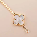 [LUXE JEWELRY]CLOVER WHITE PEARL MOP 5 MOTIF BRACELET COLLECTION